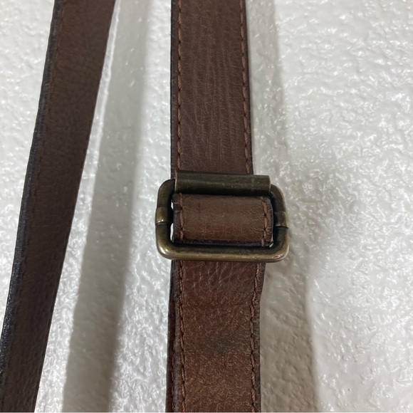 VELEZ Leather Colombia Messenger crossbody Bag Vintage Brown 8x10" - Picture 12 of 16